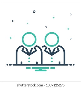 Vector colorful mix icon for brother