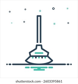 Vector colorful mix icon for brush
