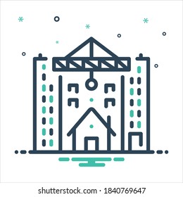Icono de mezcla colorida del vector para la generación