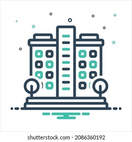 Icono de mezcla de colores vectorial para la construcción