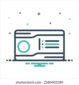Vector colorful mix icon for business card