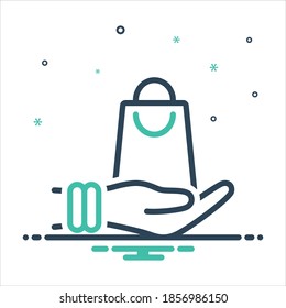 Vector colorful mix icon for buy