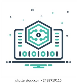 Vector colorful mix icon for bytes