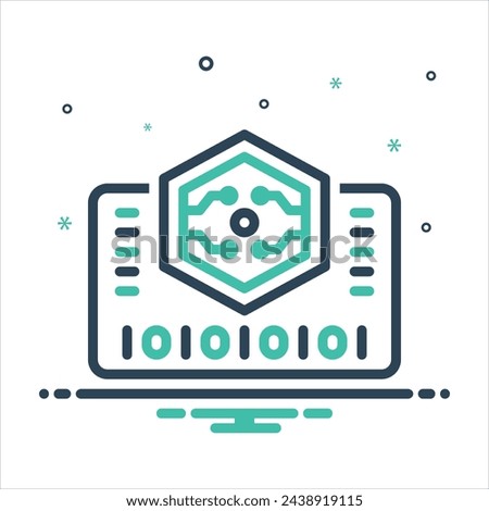 Vector colorful mix icon for bytes