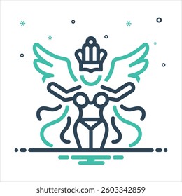 Vector colorful mix icon for cabaret