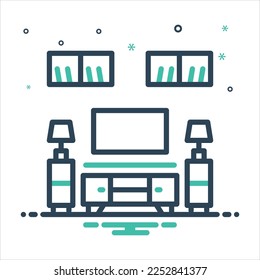 Vector colorful mix icon for cabinets