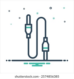 Vector colorful mix icon for cable