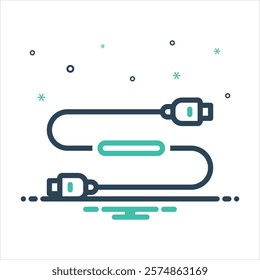 Vector colorful mix icon for cable