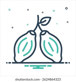 Vector colorful mix icon for cacao beans