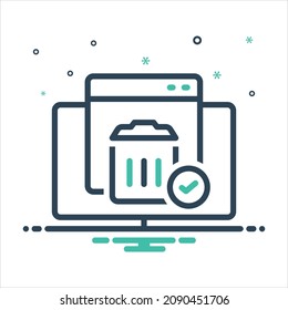 Vector colorful mix icon for cache