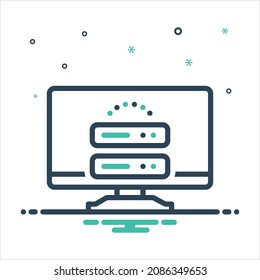 Vector colorful mix icon for cached