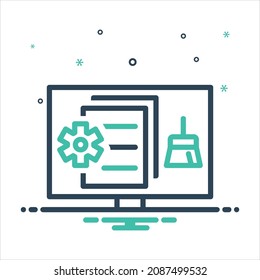 Vector colorful mix icon for cached