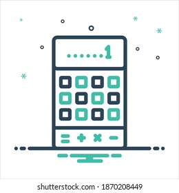 Vector colorful mix icon for calculator