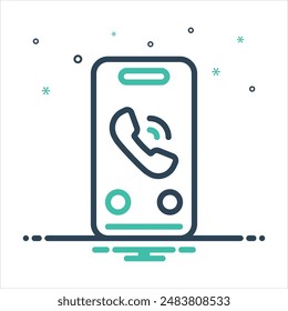Icono de mezcla colorida de Vector para la llamada
