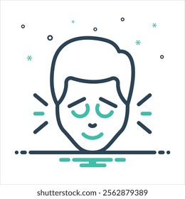 Vector colorful mix icon for calm