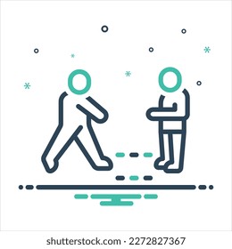 Vektorfarbiges Mix-Symbol für gekommen