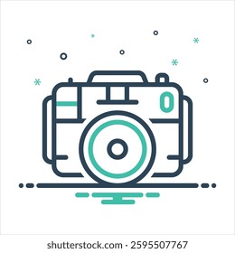 Vector colorful mix icon for camera