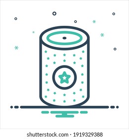 Vector colorful mix icon for can