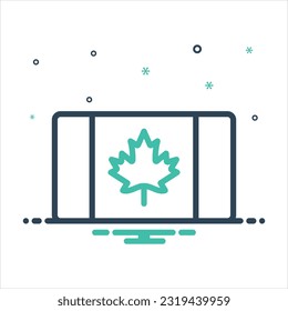 vector colorful mix icon for canada
