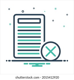 Vector colorful mix icon for cancel