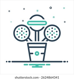 Vector colorful mix icon for candy bar