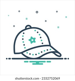 Vector colorful mix icon for cap