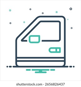 Vector colorido icono de la mezcla para la puerta del coche