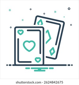 Vector colorful mix icon for card game