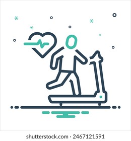 Icono de mezcla colorida de Vector para cardio