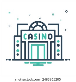 Icono de mezcla colorida de Vector para el casino;