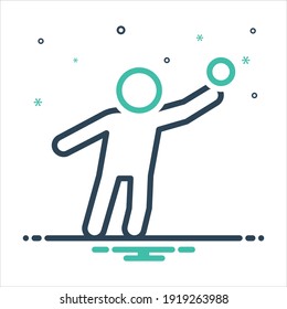 Vector colorful mix icon for catch