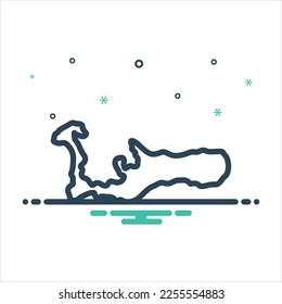 Icono de mezcla de colores vectoriales para cayman