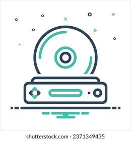Icono de mezcla de colores vectoriales para cds