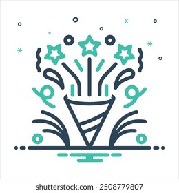 Vector colorful mix icon for celebration