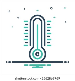 Vector colorful mix icon for celsius