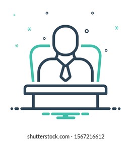 Vector colorful mix icon for ceo