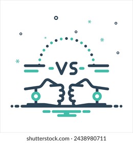 Vector colorful mix icon for challenge