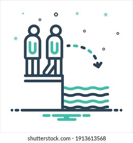 Icono de mezcla de colores vectoriales para los desafíos