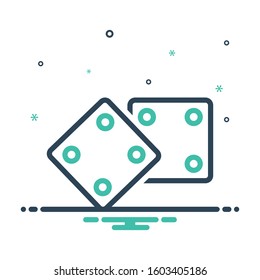 Vector colorful mix icon for chance