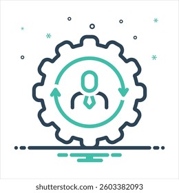 Vector colorful mix icon for change management