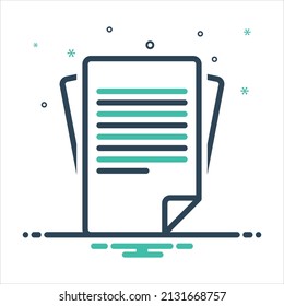 Vector colorful mix icon for chapters
