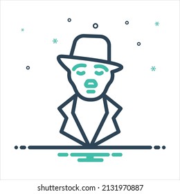 Vector colorful mix icon for charlie