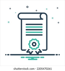 Vector colorful mix icon for charter