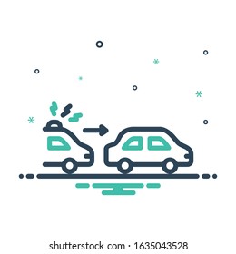 Vector colorful mix icon for chase