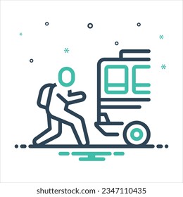 Vector colorful mix icon for chase