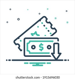 Vector colorful mix icon for cheap