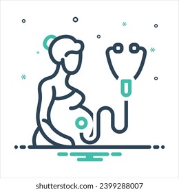 Vector colorful mix icon for checkup