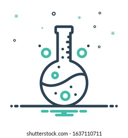 Vector colorful mix icon for chemical