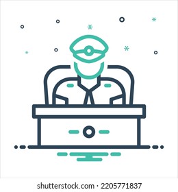 Vector colorful mix icon for chief