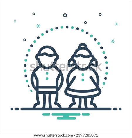 Vector colorful mix icon for children